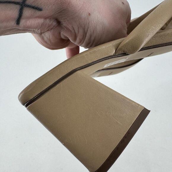 Free People sandals heels womens 37 7 tan square toe parker boho festival summer - Picture 6 of 8